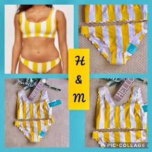NWT H & M striped bikini